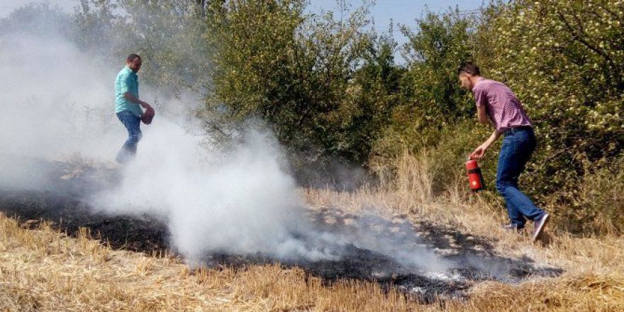 Hayrabolu’da Anız Yangını Korkuttu