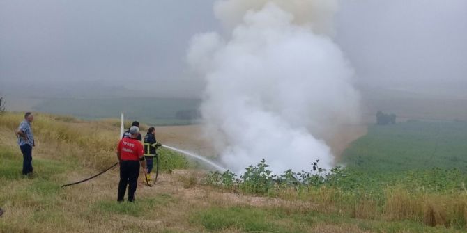 Ham Petrol Boru Hattında Hırsızlık Yapılırken Yangın Çıktı