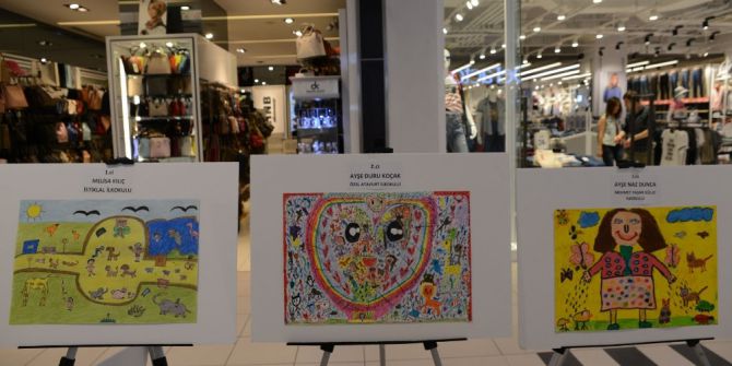 “Hayvan Sevgisi” Konulu Resimler Görücüye Çıktı