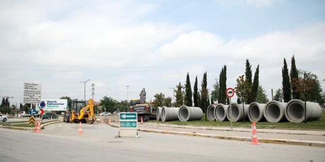 Yazlık Kavşağında Altyapı Çalışmaları Sürüyor