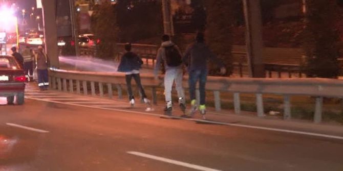 Patenli Gençlerin E-5’te Tehlikeli Yolculuğu