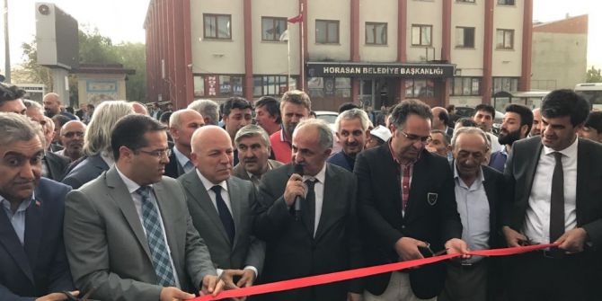 Horasan İlçesine Doğalgaz Getirecek Hattın Temeli Atıldı