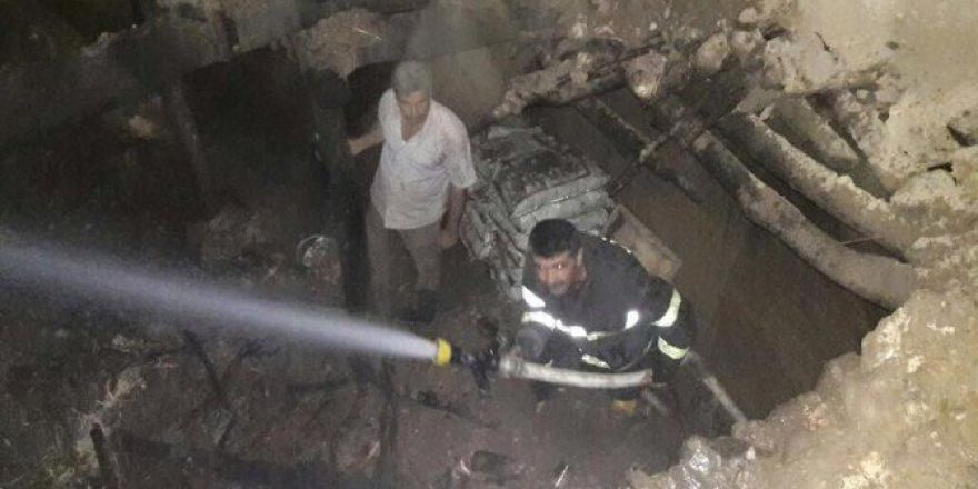 Kahta’da Ahır Yangını