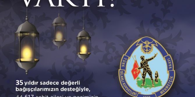 Tsk Mehmetçik Vakfı Ramazan Bağışlarını Kabul Ediyor