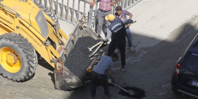 Hakkari’de Kasisli Yolar Asfaltla Kapatıldı