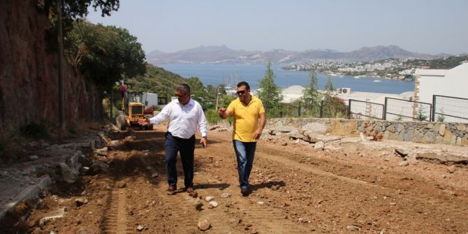 Bodrum Genelinde Yol Çalışmaları Aralıksız Sürüyor