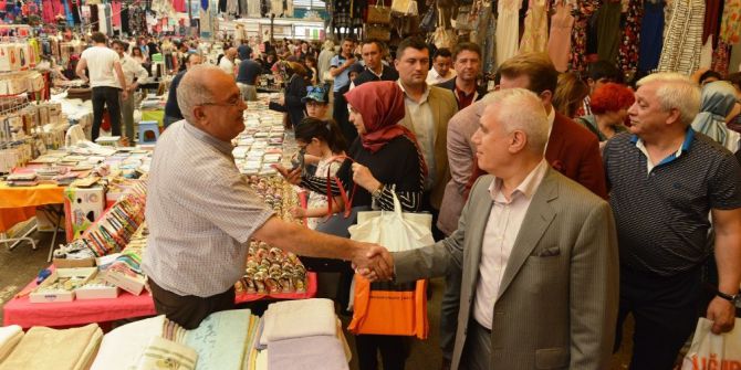 Bozbey Pazarda Esnafı Dinledi