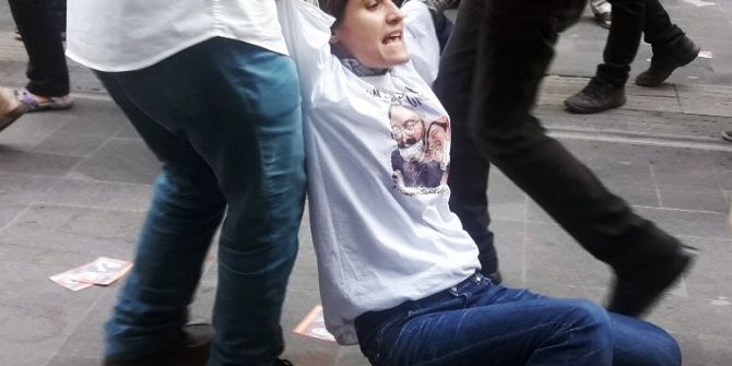 Ankara’daki İzinsiz Eyleme Polis Müdahalesi