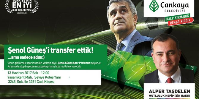 Şenol Güneş Spor Parkı 13 Haziran’da Açılıyor