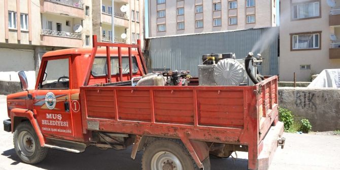 Muş Belediyesi, Cadde Ve Sokakları İlaçlıyor