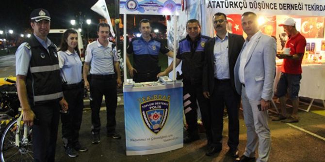 Kiraz Festivali’nde Emniyet Müdürlüğü Standı İlgi Gördü