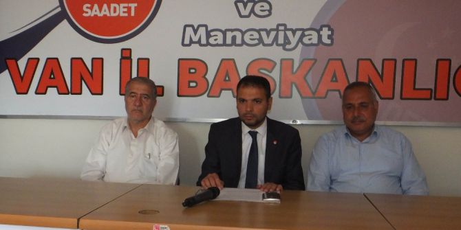 Saadet Partisi Van İl Başkanlığından Van Gölü Açıklaması