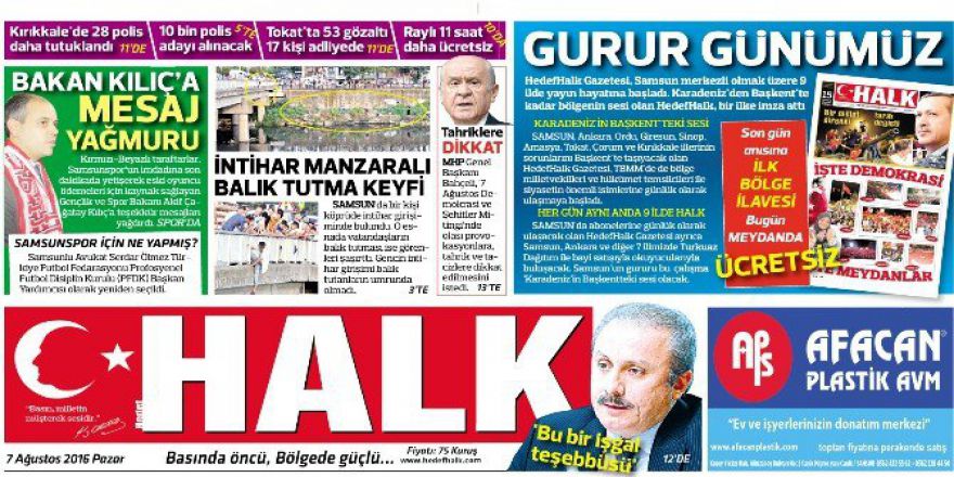 Hedef Halk Gazetesi 9 İlde Yayınlanmaya Başladı