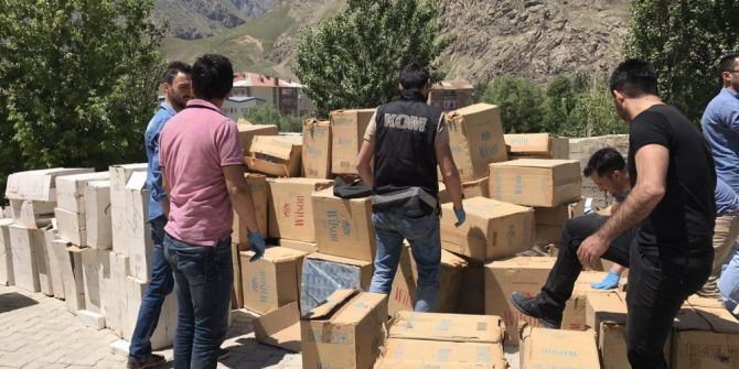 Hakkari’de 67 Bin 500 Paket Kaçak Sigara Ele Geçirildi