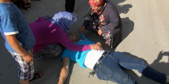 Motosikleti Deviren Gence İlk Müdahale Mahalle Sakinlerinden Geldi