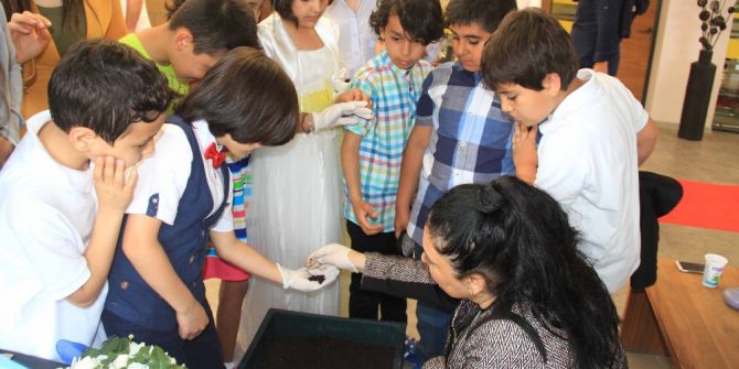 Çocuklar Bilim Şenliğinde Kırmızı Solucanla Tanıştı