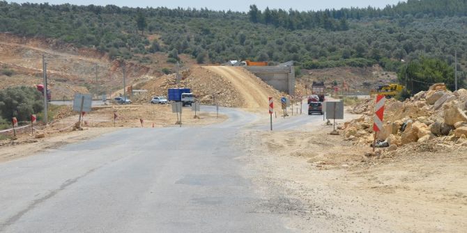 Güllük Karayolunda Çalışmalar Yeniden Başladı