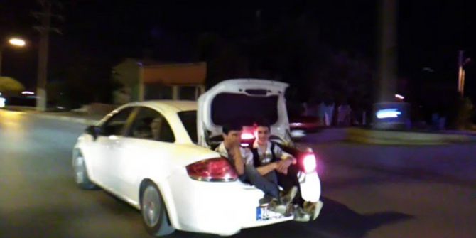 Denizli’de Trafikte Pes Dedirten Görüntü