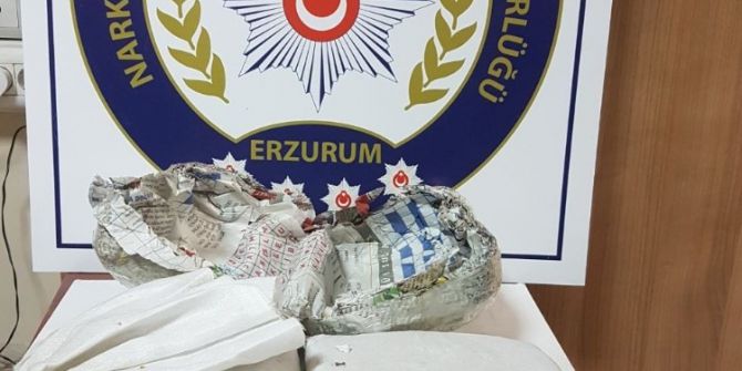 Erzurum’da 1 Kilo 32 Gram Esrar Ele Geçirildi