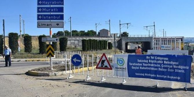 Barbaros Caddesi’nde Asfalt Çalışmaları