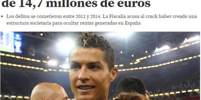 Ronaldo’ya 14.7 Milyon Euro’luk Soruşturma