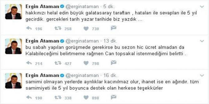 Ergin Ataman: “Can Topsakal İstenmediğimi Belirtti”