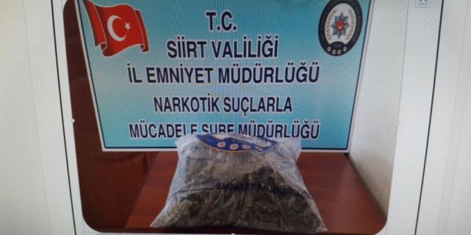 Siirt’te 1 Kilo 525 Gram Esrar Ele Geçirildi