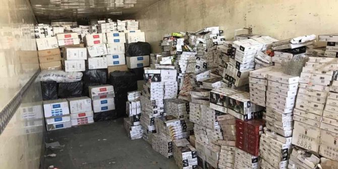 Tır’ın Dorsesinde 315 Bin Paket Kaçak Sigara Ele Geçirildi