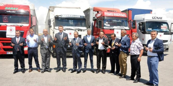 Karaman’dan Gazze’ye 5 Tır Yardım