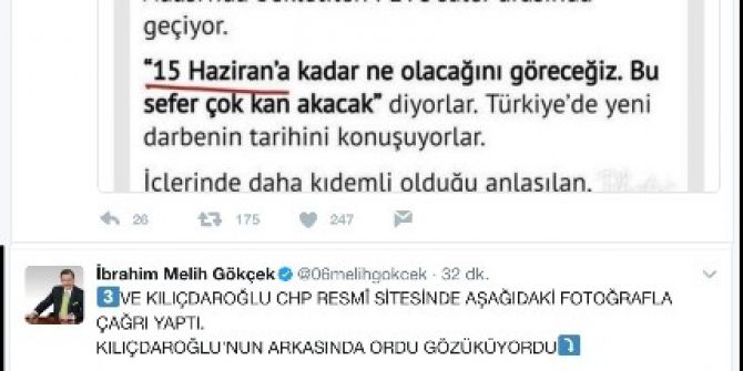 Gökçek’ten Chp’nin Paylaştığı ‘Askerli Afiş’ Tweet’ine Tepki