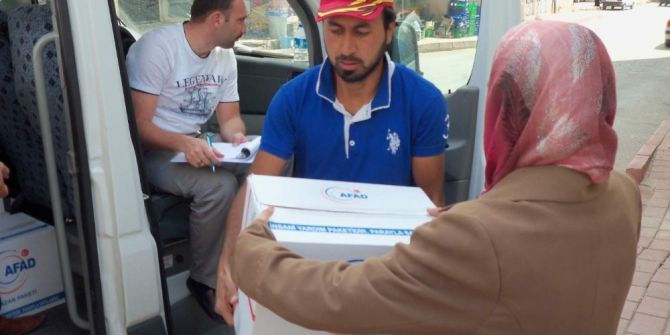 Elazığ’da Afad’dan Suriyeli Ailelere Yardım