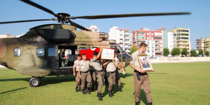 Şehit Uzman Çavuş Gülnar’ın Naaşı Askeri Helikopterle Silifke’ye Getirildi