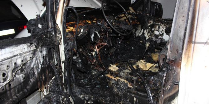 Aydın’da Araç Kundaklama Olayı