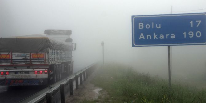 Bolu Dağında Yoğun Sis Etkili Oluyor