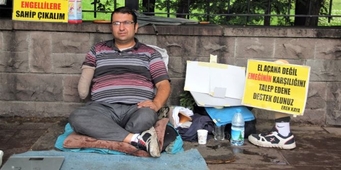 Engelli Seyyar Satıcıdan Dilenci Uyarısı