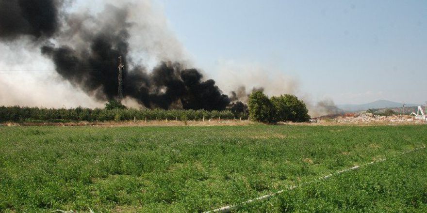 Bayramiç Çöplüğünde Yangın