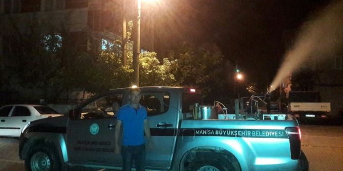 Kırkağaç’ta Haşereyle Mücadele Gece De Devam Ediyor