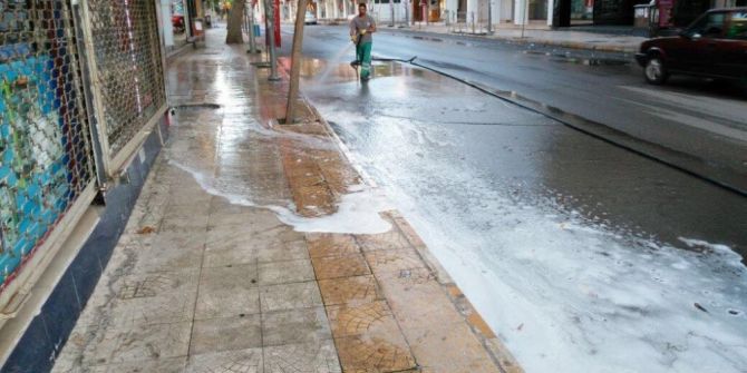 Temizlik İşleri Müdürlüğünden Sabah Temizliği