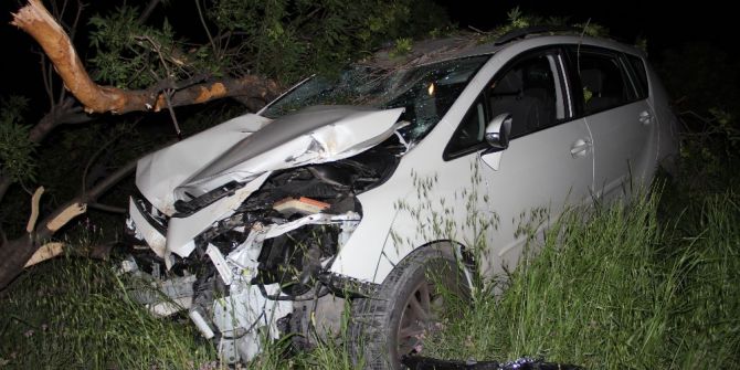 Doktorun Kullandığı Otomobil Ağaca Çarptı: 4 Yaralı