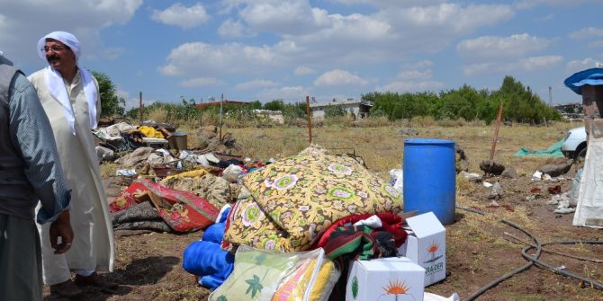 Siverek’te Evi Yanan Aileye Yardım Eli Uzandı