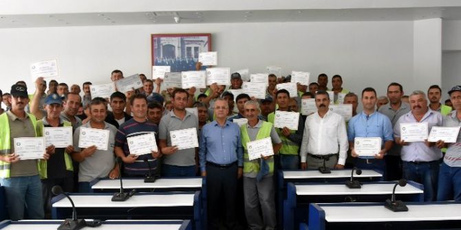 Salihli’de Temizlik İşçileri Sertifikalı Oldu
