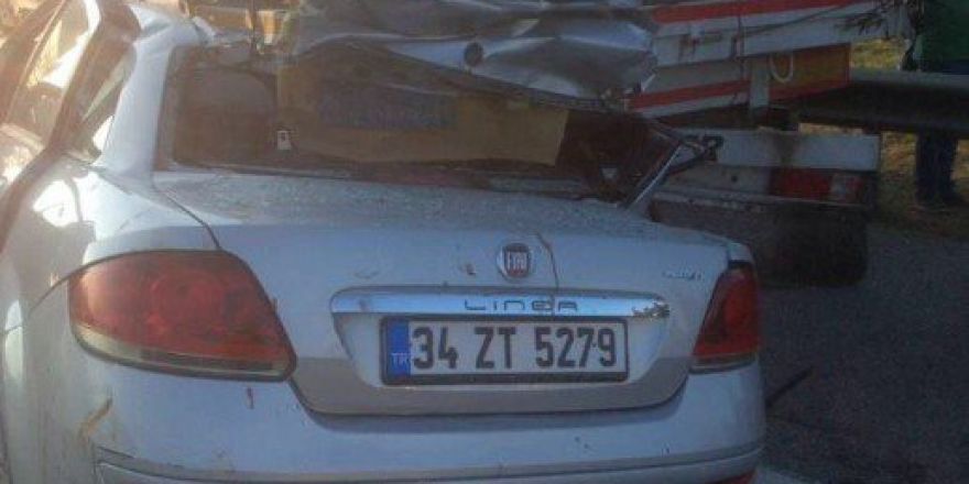 Otomobil Tır‘a Arkadan Çarptı: 1 Yaralı