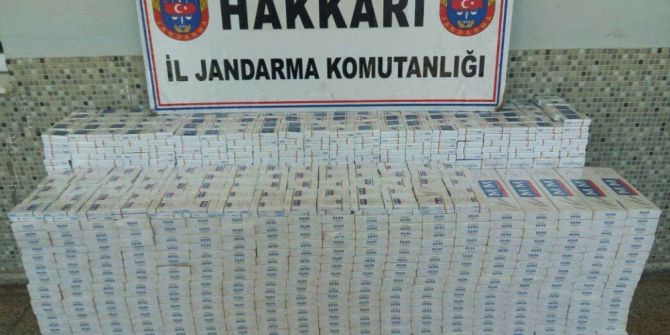 Yüksekova’da 8 Bin Paket Sigara Ele Geçirildi