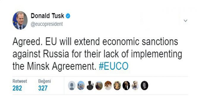 Ab’den Rusya’ya Yaptırımların Uzatılması Kararı