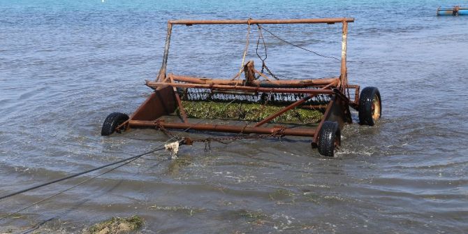 Burhaniye’de Belediye Deniz Temizliği Yaptı
