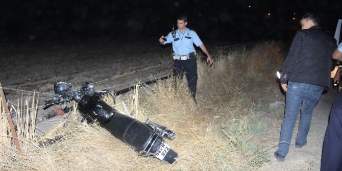 Çalıntı Motosiklet Kaza Yapmış Halde Bulundu