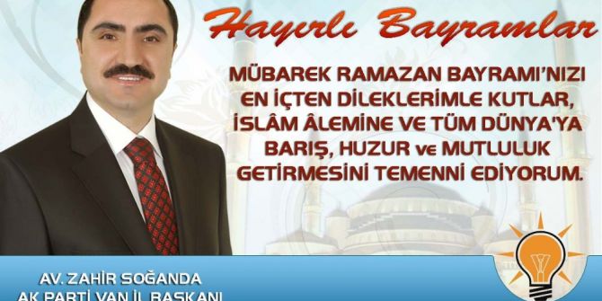 Başkan Soğanda’nın Ramazan Bayramı Mesajı