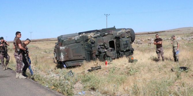 Kaza Anı Zırhlı Araç Kamerasına Yansıdı