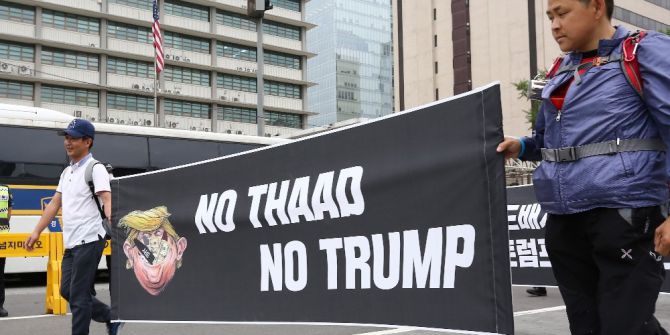 Güney Kore’de Thaad Füze Sistemi Protesto Edildi