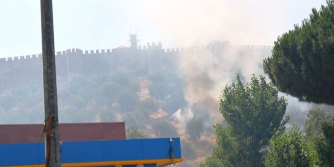 Ayasuluk Kalesi Yakınındaki Yangın Paniğe Yol Açtı